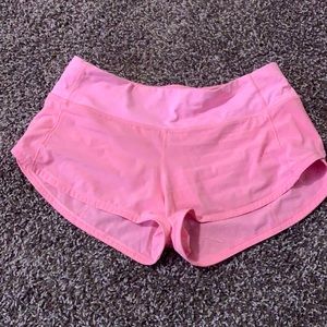 Lululemon Speed Up Short 2.5” Pink Shell
